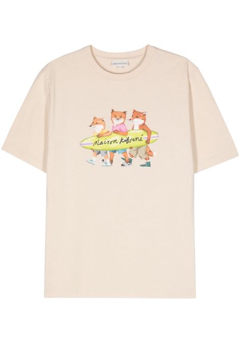 Pink Fox-motif T-shirt - women MAISON KITSUNÉ | MM00120KJ0118P205